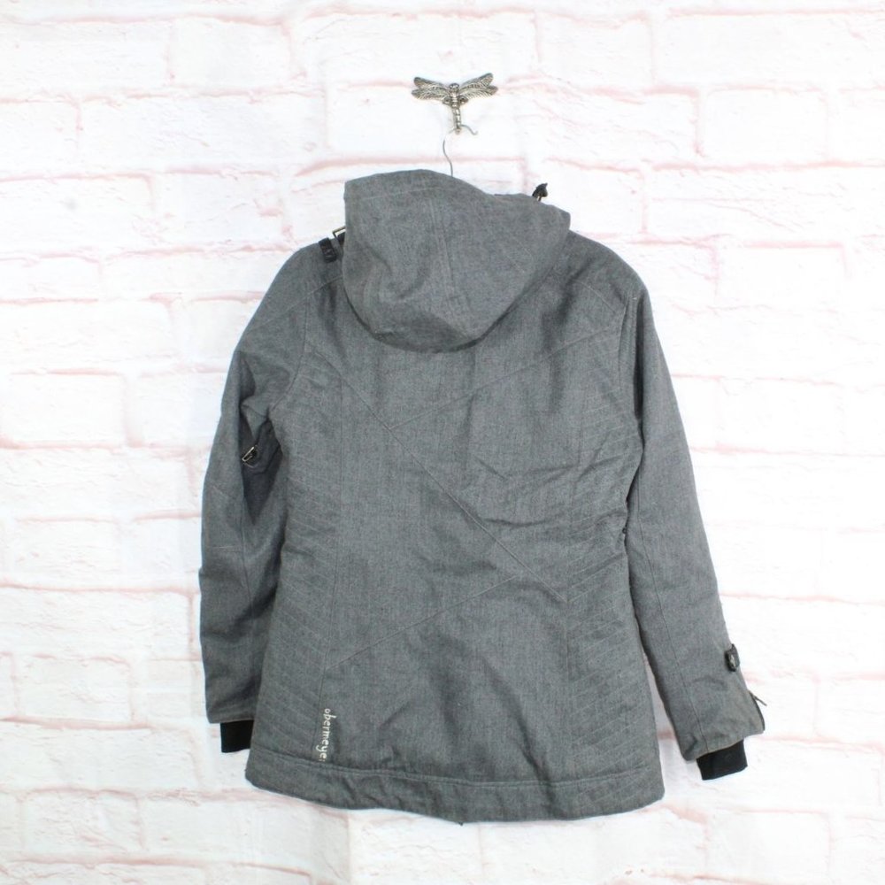 Obermeyer Katia Gray Polyester Asymmetric Full Zip Winter Ski Jacket 8 - Picture 9 of 10